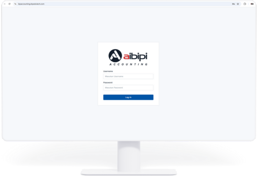 Tampilan dashboard Aplikasi Accounting Aibipi berbasis web